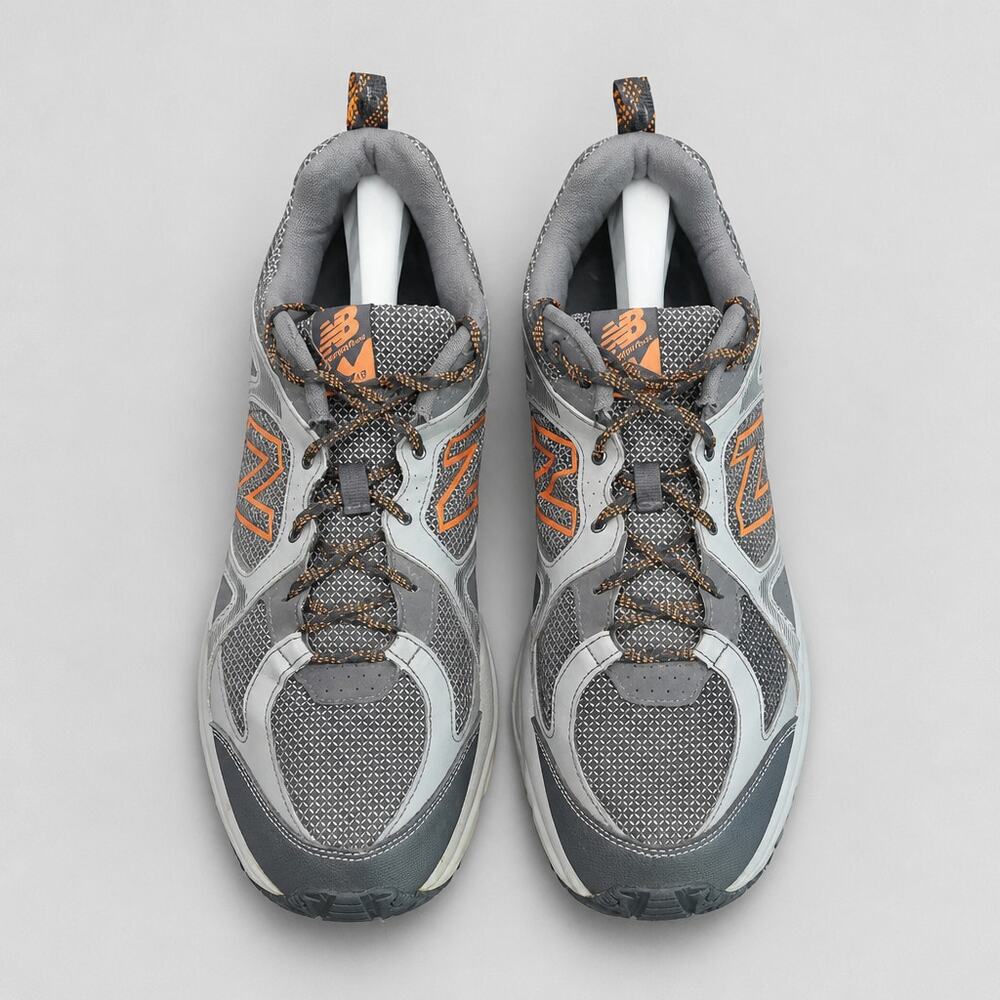 New Balance 481v3 Men Size 14 Trail Running Shoes Grey Orange Cushion MT481LC3